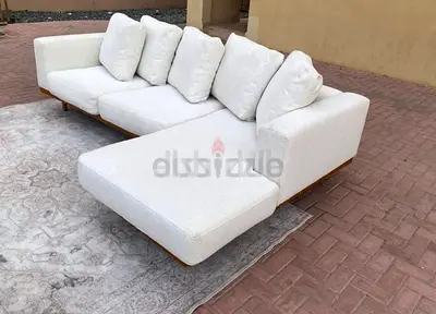 as Perfect Condition West elm Newport Feather filled L Shape Sofa Beige