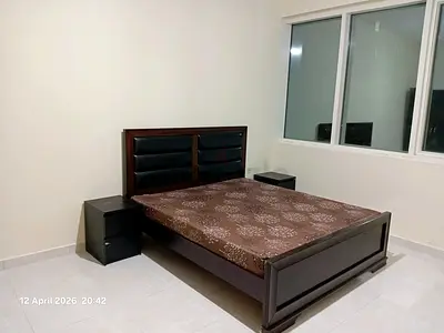 A big room with shared bathroom fully furnished for monthly rent in al taawun very close to dubai