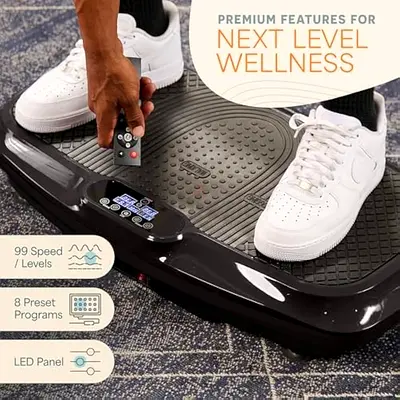 Lifepro 3D Vibration Plate Exercise Machine Dual Motor, 99 Speeds  8 Presets Turbo
