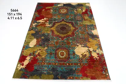 Colorful Abstract Medallion mamlouk Rug 151x194 cm afghan wool handmade rug living room carpet