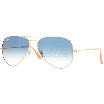 Ray-Ban Aviator Sunglasses - Gold Frame, Blue Gradient Lenses from Deira City Center with Warranty