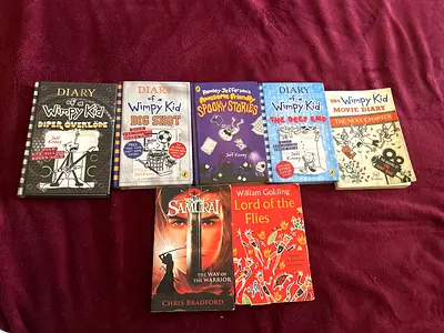 Collection: Diary of a Wimpy Kid series (5) + Kids Stories + Lord of the Flies