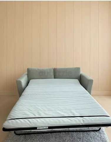 VIMLE Light Grey 2-Seater Sofa Bed - Pull-Out Mattress, Good Condition