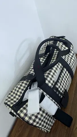 TED BAKER INVESS CHECK-PRINT WOVEN HOLDALL Duffle