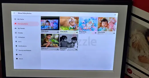 Smart digital Photo Frame touchscreen