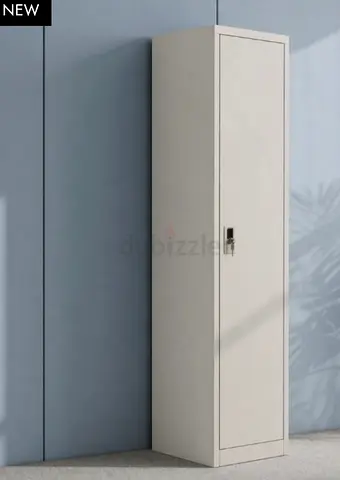 Slim Single-Door Metal Locker - Beige