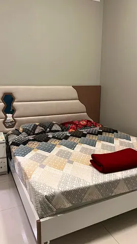 Permium home centre king size bed, dressing mirror with wardrobe
