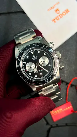Tudor Chronograph Black Dial Stainless Steel Mens Watch