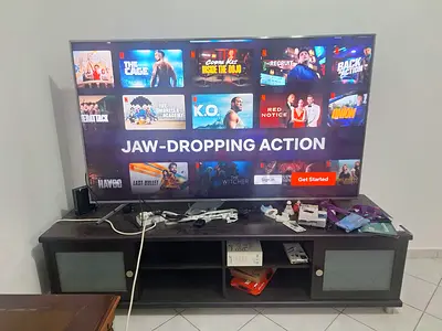 75-inch Smart LED TV with Stand - Good Working Condition