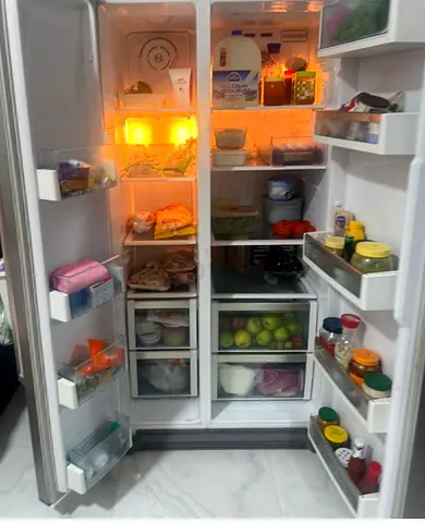 Used Double Door Refrigerator - Spacious Side-by-Side Fridge (Working)