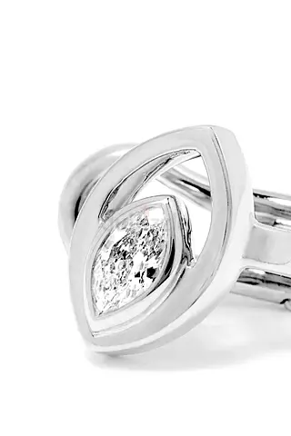 BRAND NEW MARLY NEW YORK EAR CUFF WHITE GOLD