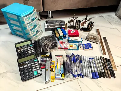 Stationery supplies packaged for sale