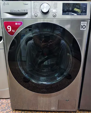 LG 9kg Front Load Washing Machine - Stainless Steel, Direct Drive