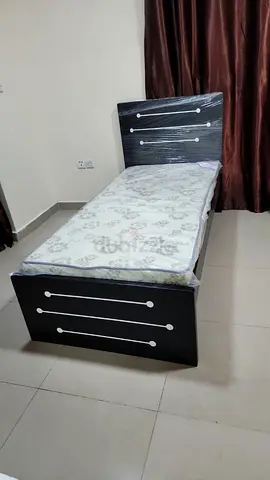 Single Wooden Bed With Medical Mattress