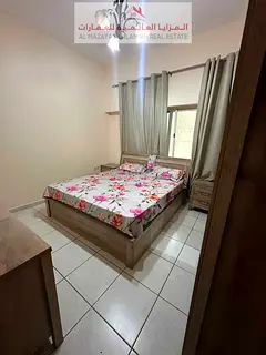 For rent monthly - fully furnished one-bedroom apartment and living room - Sharjah - Al Taawun - wit