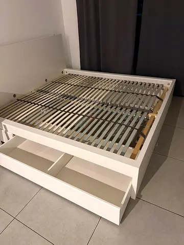 IKEA Bed Frame with storage and slats