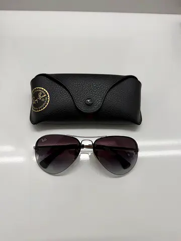 Ray-Ban style aviator sunglasses with hard case - gently used