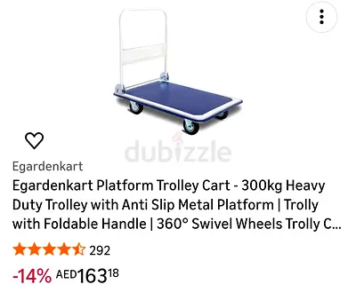 Platform trolley cart (300kg) for sale