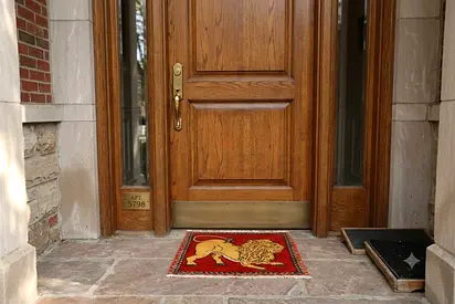 Traditional Lion Motif Entrance handmade Rug door mat rug gift rug carpet afghan wool carpet
