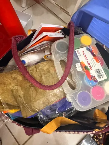 Free Box of art supplies kids