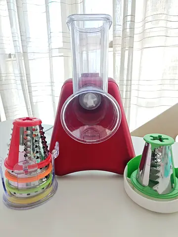 Moulinex Compact electric vegetable slicer and grater with multiple drums