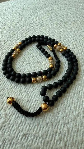 Black Beaded Necklace