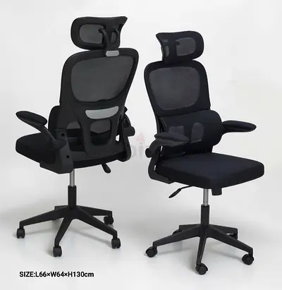 Ergonomic Mesh Office Chair with Headrest (Adjustable, Black)