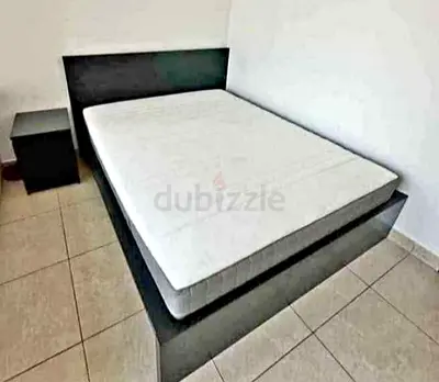 Malam queen size bed 160/200cm bed with 2 storage drawers underneath and Ikea mattress is available