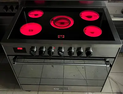 BOMPANI LATEST MODEL electric ceramic 5 hobs stove oven fan cooking range 90x60 stove