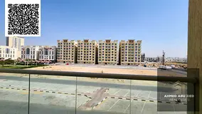 Luxury studio for rent in Ajman, very spacious, large living area, semi-separate kitchen, bathroom,