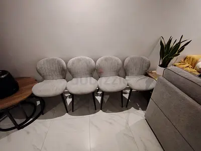 Almond brand new dining table with 4 chairs from pan home