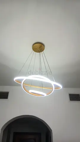 Modern Gold LED Ceiling Fan-Light (Ring Design) - Stylish Accent Lighting
