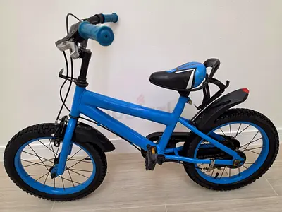16 inches Blue kids bicycle handle and mudguards