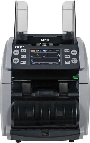 Sonic Super 7 Currency Counter and Sorter - Good Working Condition