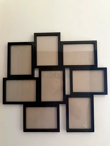 Black multi-photo collage wall frame - holds 8 photos