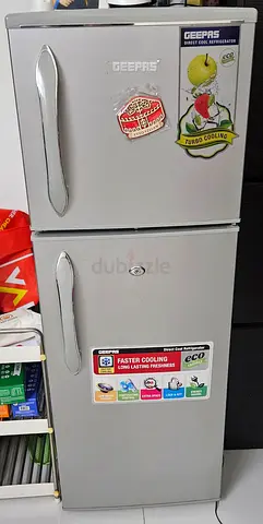 Geepas Double Door Refrigerator - Compact 2-Door, Good Working Condition