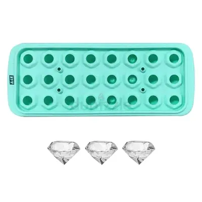 Silicone Diamond Ice Cube Tray (makes 24 gems) - Mint Green