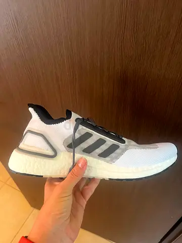 Adidas Ultra Boost White and Grey Running Shoes