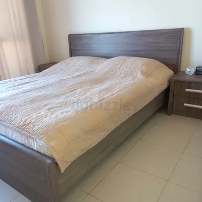Bed with frame ( neat and clean )