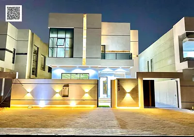 Own a luxury villa with a private pool in Ajman, first occupant, including registration and ownersh