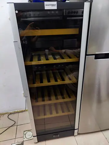 Vestfrost latest model 147 bottle wine fridge dual temperature wine cooler