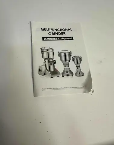 Multifunctional Grinder (Instruction Manual) - Small Kitchen Appliance