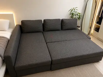 IKEA FRIHETEN Corner Sofa-Bed with Storage – Dark Grey | Excellent Condition