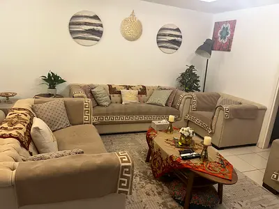 3 Beige Fabric Sofa Set – excellent Condition