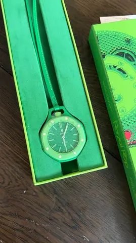 Green fashion Swatch pocket watch in original box - like new