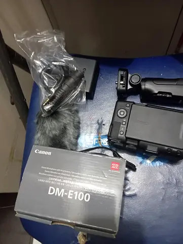 Canon DM-E100 Stereo Microphone with Windshield + Camcorder (used)