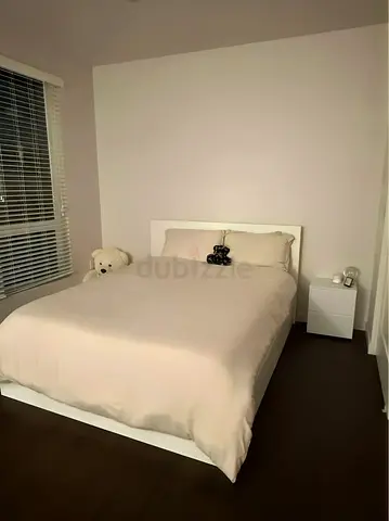 IKEA White Double Bed Frame with Mattress