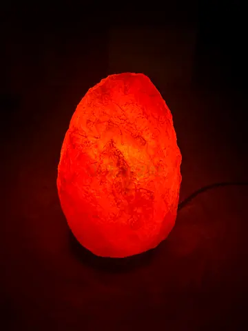 Himalayan salt lamp - soft orange night light with Bulb and Dimmer control switch (Imported)