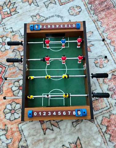 Mini tabletop foosball game