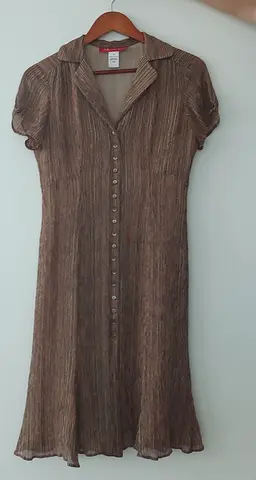 Anne Klein Women’s Light Brown Colorful Striped – Size 4 | Lightly Used